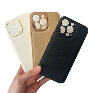 国内発送 iPhone用 レザーケース 合皮 スマホケース カメラ保護 カメラカバー iPhone15 14 Pro Max Plus 13 12 韓国 おしゃれ くすみカラー レザーライク
