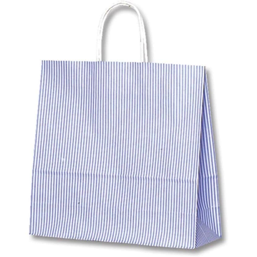 （まとめ買い）シモジマ HEIKO 手提げ紙袋 25チャームバッグ 25CB 3才 モノストライプ B 50枚 幅320xマチ115x高310mm 003255200 [x3セット]
