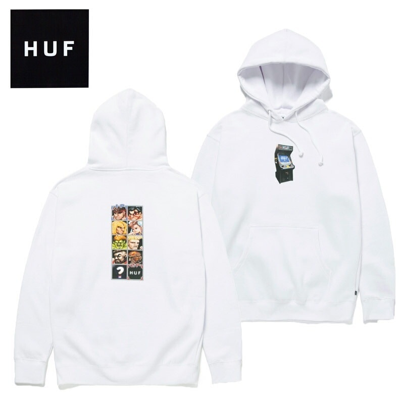 ハフ ARCADE PULLOVER HOODIE プルオーバー フーディー パーカー ストリートファイター スト2 スウェット フード メンズ