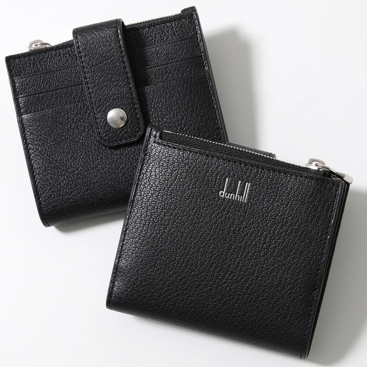 Dunhill ダンヒル 二つ折り財布 DUKE FINE LTR 9CC & CP BILLFOLD デューク DU23R2489GS メンズ レザー ミニ財布 小銭入れあり ロゴ 001