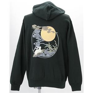 驚愕の10柄 まっちゃん愛用ブランド 語れる立体和柄パーカー 月見サーフィン M