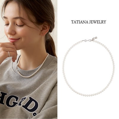【TATIANA】Classic Swarovski 5mm Pearl Necklace ネックレス TATIANA】 Classic Swarovski 5mm Pearl Necklace ネックレス