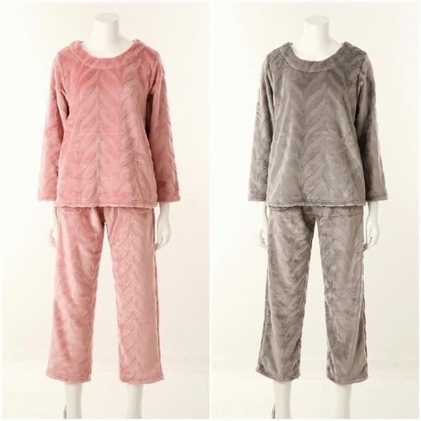 プラス 冬 パジャマ 極細糸 女性 パジャマ セット VEP395WSSSG