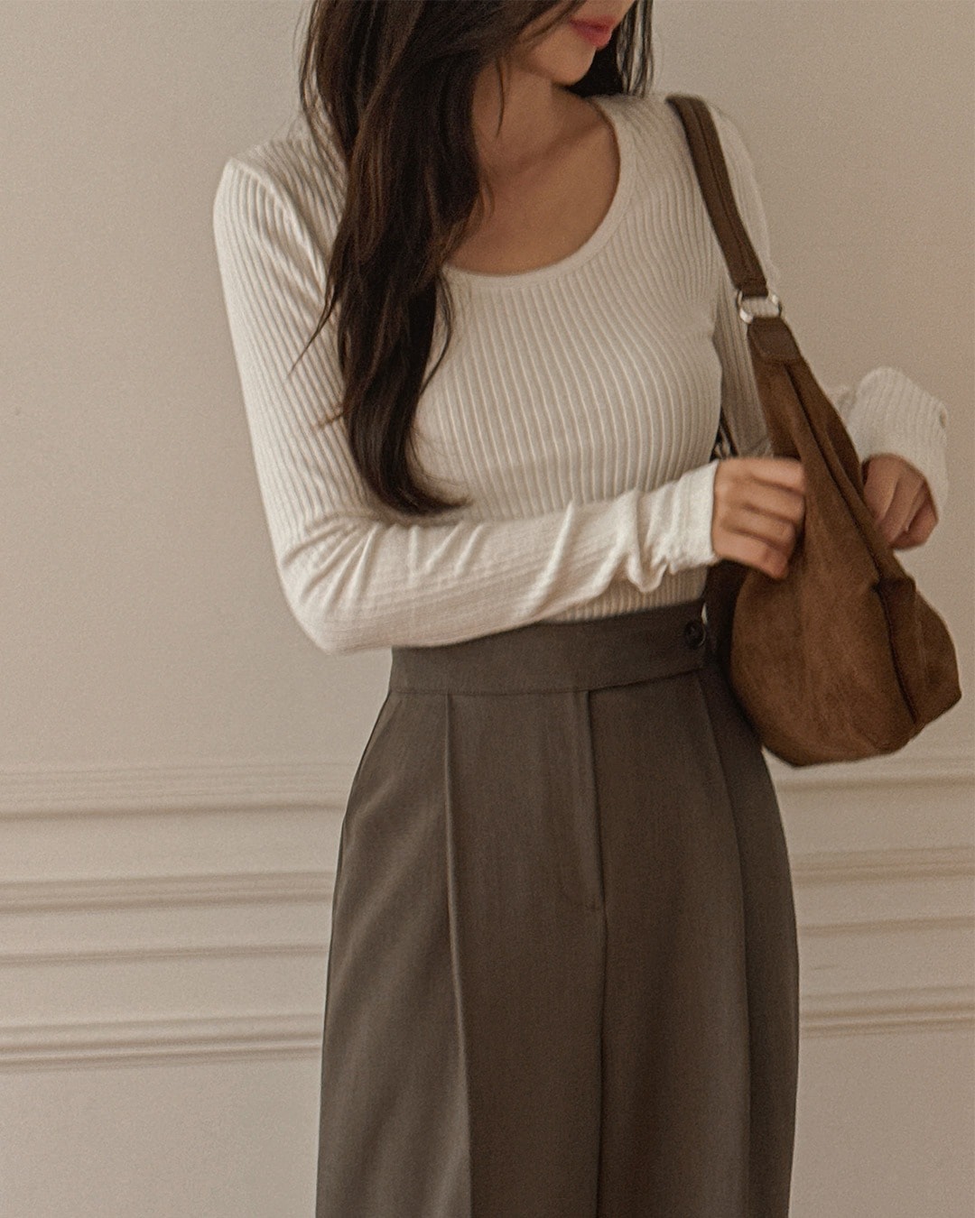 ベアスエードショルダーバッグ韓国ファッション レディース