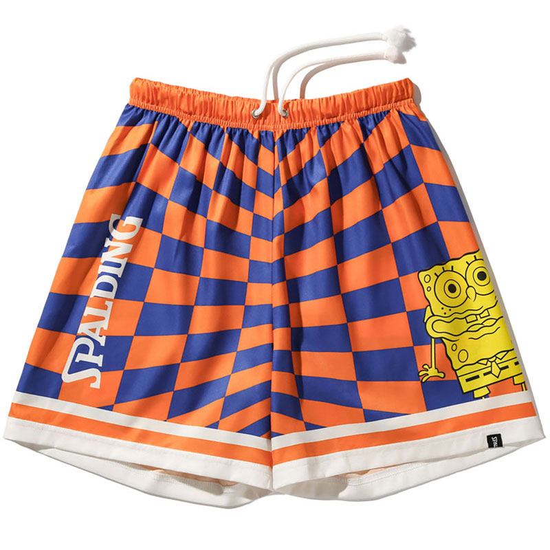 ジュニア 布帛ショーツ スポンジ・ボブ チェッカーフラッグ バスケットボール フハクハーフパンツＪＲ sjp25064s-7258