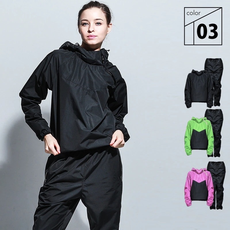 2025人気新作 6倍発汗 サウナスーツ スポーツウェア レディース メンズ 2点セット 上下セット ダイエット ト