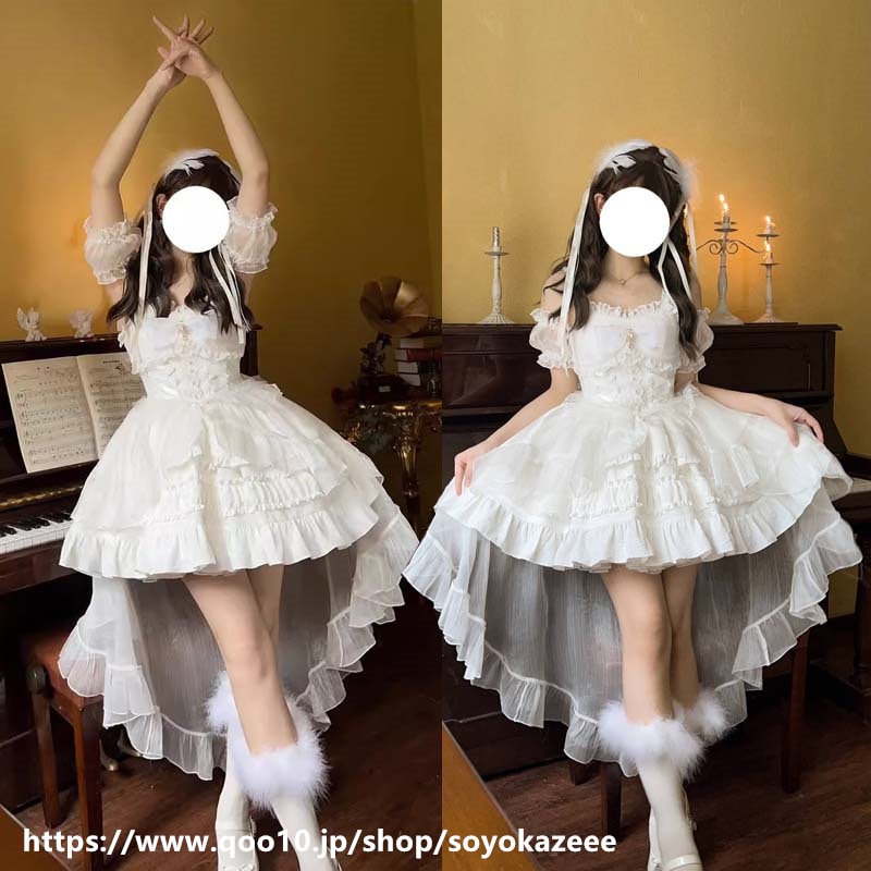 【急速に出荷する】ロリータ洋装jskキャミソールワンピースサマーサスペンダードレス女達ジェスチャー愛しいロリータキュートガール ロリータドレススリングドレス サマードレス