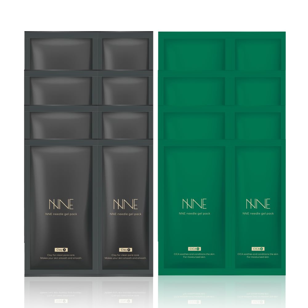 【新発想のサイクルケア】NNE ニードル炭酸パック [ 炭酸パック 針美容 クレイパック シカパック 毛穴 くすみ CICA 美肌菌 保湿 ゲル状 ] 黒緑各4包
