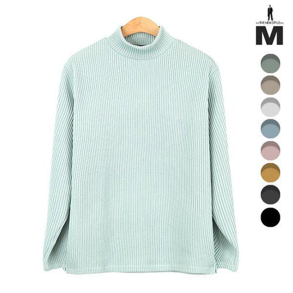 CSハーフゴールドリブハイネックニット