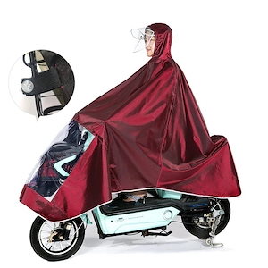 レインコート 自転車 長いポンチョ レインポンチョ 男女兼用レインコート バイク サイクルレインコート 厚手生地 防水 通勤 通学 フリー