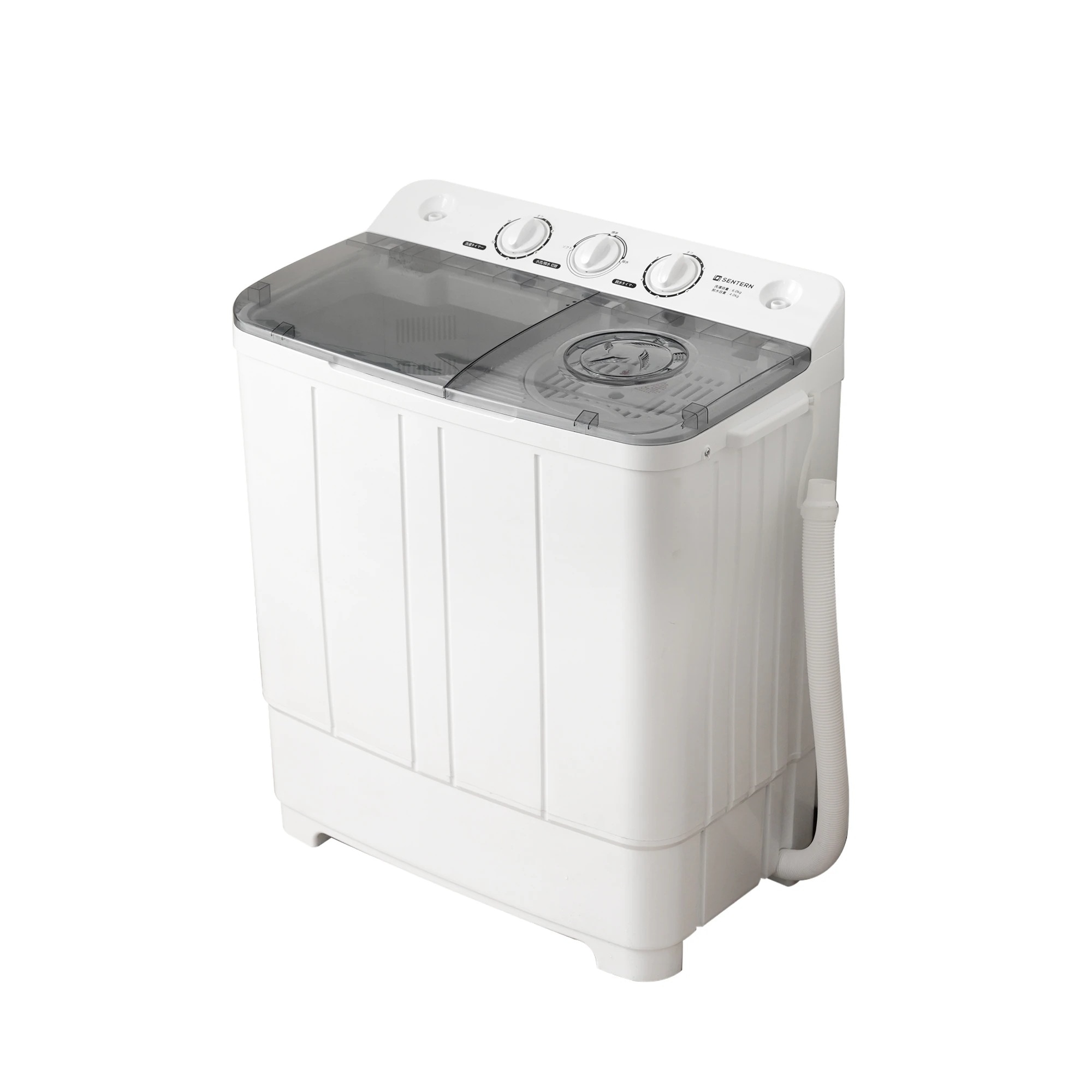 455【新品】【二槽式】洗濯機 洗濯容量6kg 脱水容量4kg プラスチック槽 キレイ タイマー コンパクト 一人暮らし 節電 二槽式洗濯機 まとめ洗い 脱水器 縦型洗濯機 ホワイト 洗濯物きれい 引