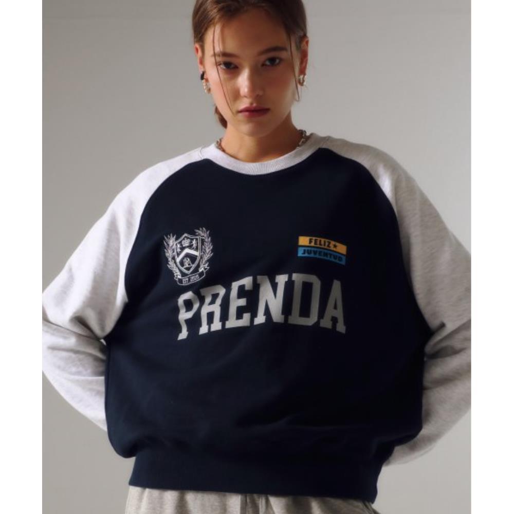 PRENDA JUVENTUD COMBINATION RAGLAN SWEATSHIRT NAVY PRTTA