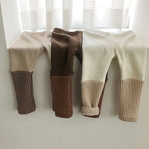 のベビー幼児用韓国語版にベルベットのレギンス,男と女の赤ちゃんのための偽のツーピースパンツ,ベビー服,ベビーズボン