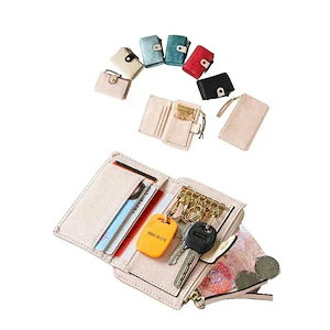 大人気! キーポッチ キーケース コインケース 柔い 使い勝手が良い カードケース レディース レザー ミニ財布 メガ割