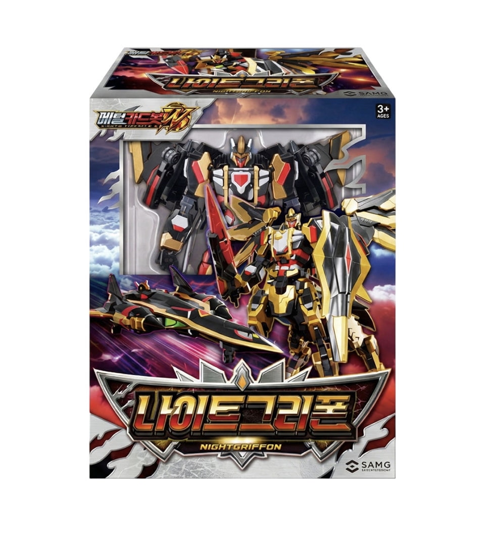 [メガ割][日本未発売・限定] メタルカードボットW ナイトグリフォン 韓国ロボット シーズン3 変形合体 ジェット機 男の子 プレゼント 韓国おもちゃ