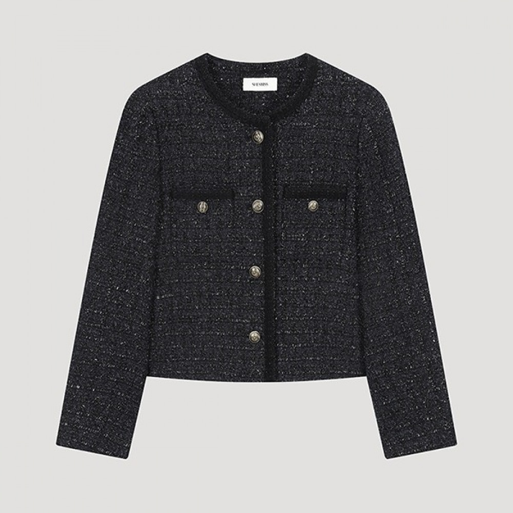 (シズ・ミス) グリッターツイードジャケット_SWWJKO31030_BK 11,868円