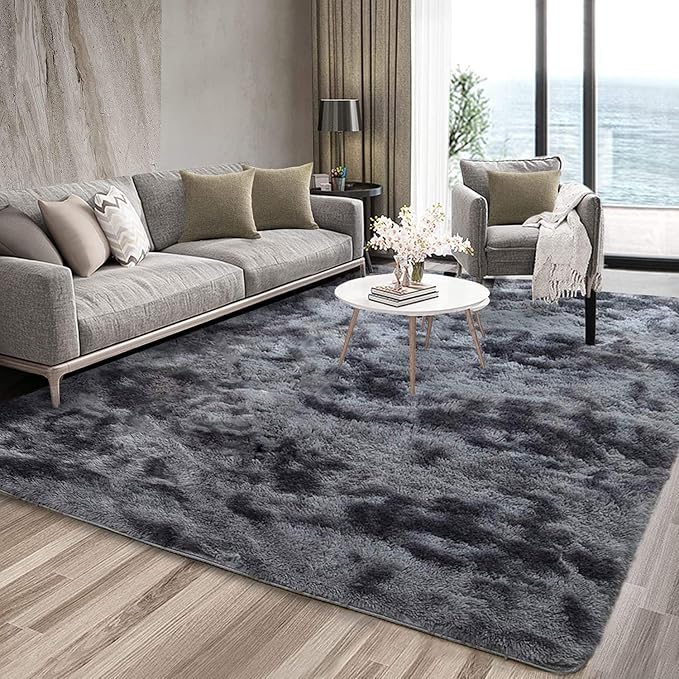 洗えるカーペット 北欧 長方形カーペット フロアマット 極厚 毛足約4.0cm カーペット 防ダニ 滑り止め 抗菌 防臭 ふわふわ 秋冬 寒い部屋 床暖房対応 滑り止めマット 8枚セット (マット3枚