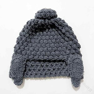 26大人気ニット帽 男女兼用 仏様モチーフ 個性的でおもしろい手編み防寒防風保温耳当て付きアクリルニットワッチキャップ レトロカジュアル普段使い