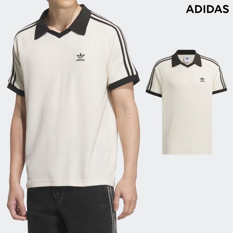 Qoo10 adidas アディダス ワッフル ポロシャツ 無地