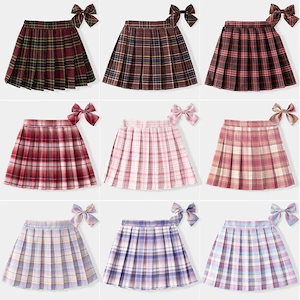 女の子 プリーツスカート 子供スカート チェックスカート カレッジ風 スカート 大きい子 ショートスカート スカート