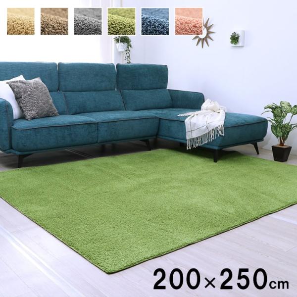 プリーム カーペット 絨毯 無地ラグ ラグ ミックス コンパクト 収納 オールシーズン 滑り止め 床暖房 ホットカーペット対応 洗濯可能 洗えるPRM200250