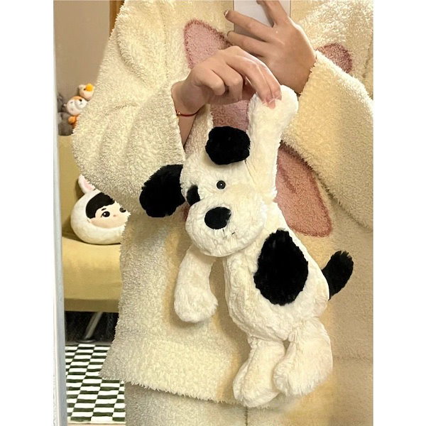 犬のぬいぐるみ ドット柄ドレス付き レトロ ぬいぐるみ 犬 たけのこ TAKENOKO プチぶらんでーと ボール