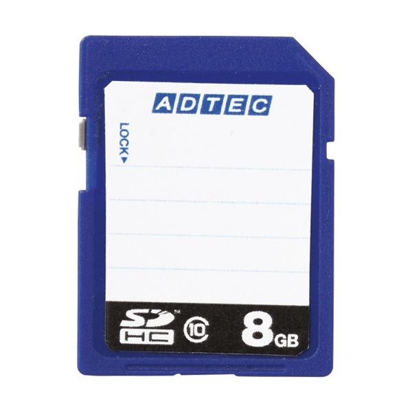 (まとめ)アドテック SDHCメモリカード 8GBClass10 インデックスタイプ AD-SDTH8G/10R 1枚3セット