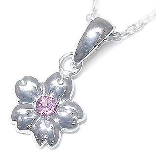 ( 10月誕生石 ) ピンクトルマリンペンダントネックレス（フラワーモチーフ）楽ギフ_包装