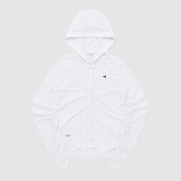 ジャケット JQS QQ212OFT41-OWT 女性メッシュシャーリングカバーアップカーディガン / OFF-WHITE