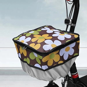 紫 自転車 防水 かごカバー 前かご カバー ファスナー レインカバー 大きい マジックテープ固定 電動自転車 丈夫 防塵 雨の日 紫外線カット 通勤 通学 レイングッズ
