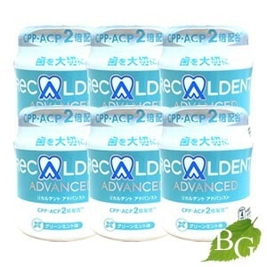 ジーシー リカルデント 粒ガム ボトル グリーンミント 140g 6個セット