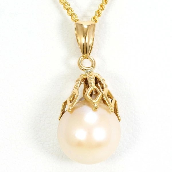 K18 18金 YG イエローゴールド ネックレス パール(真珠) 約43cm ジュエリー 中古