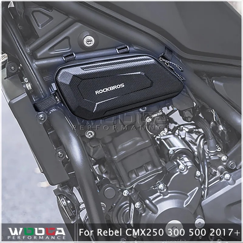 オートバイのサイドフレームホンダ反乱250 300 Rebel500 cmx 250 300 500 Rebel1100ツールバッグハードケース防水収納袋