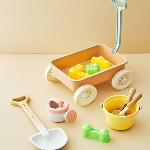 子供とワゴン 砂遊びセット