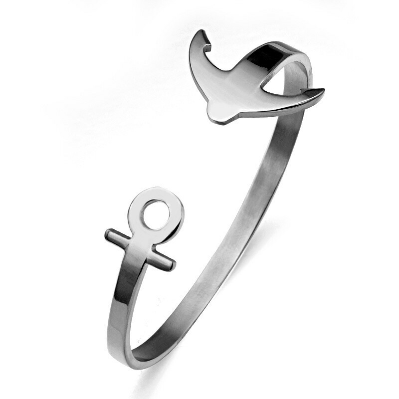 アンカーマリンステンレスバングル イカリ 錨 碇 船 アクセサリー 手首 男性 女性 フリーサイズ