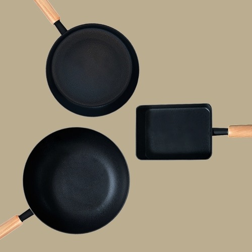 **セット商品** MODORI グードルクックウェア 3種セット(卵焼きパン+24cmフライパン*フタ付+28cm中華鍋)