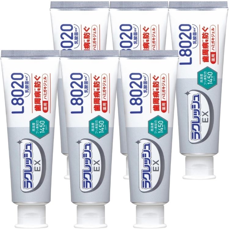 6個セット ジェクス ラクレッシュEX薬用 ハミガキジェル 80g 歯磨き粉 L8020
