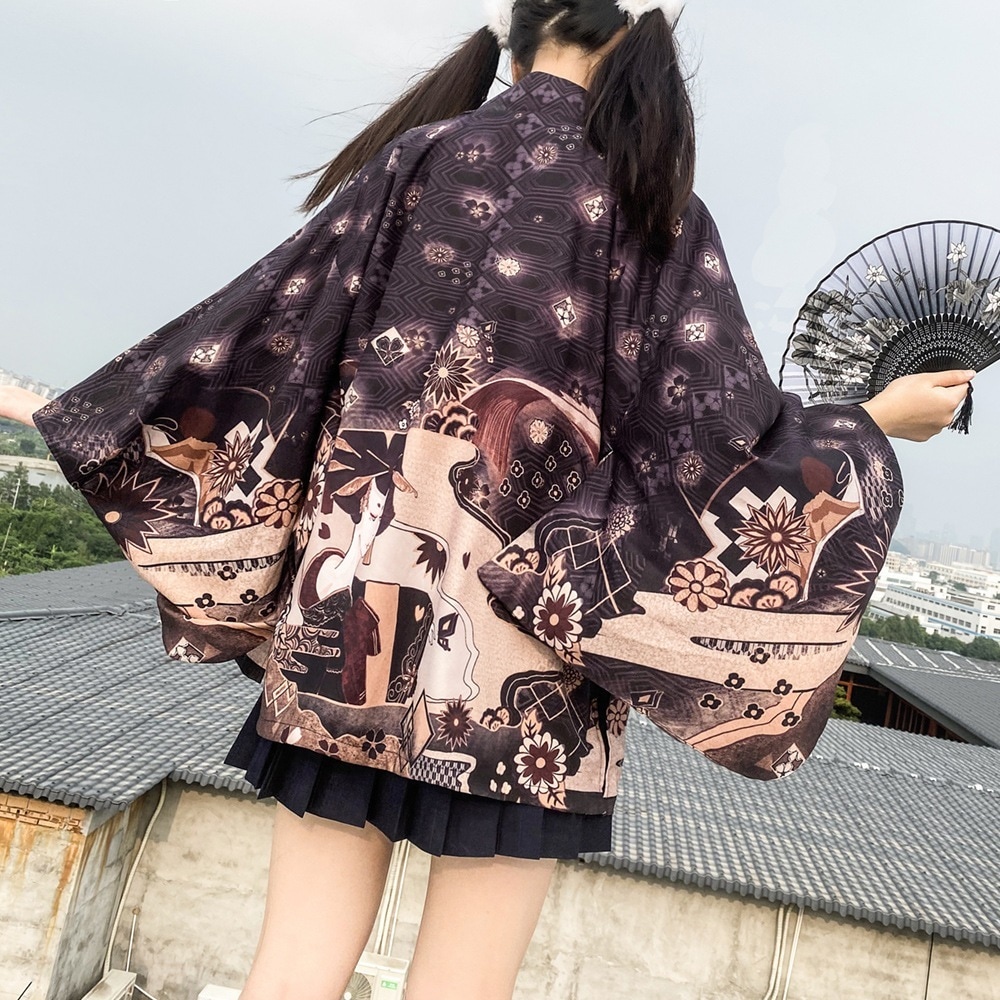 の風 桜井美紀コート ロリータ デイリー日焼け止め 羽織り ゆったりカーディガン 着物 男女兼用