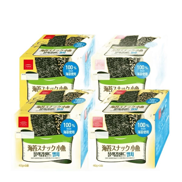 韓国 海苔スナック小魚 40g x 5袋 4箱 スナック お菓子 海苔の風味 カリカリ食感 大容量