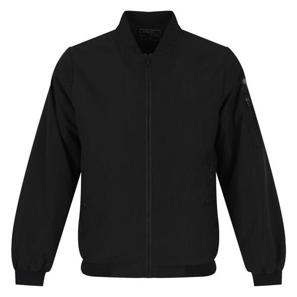 男性中年テックス軽量防風キルティングボンバージャケット DW-JUA-2103-ブラック