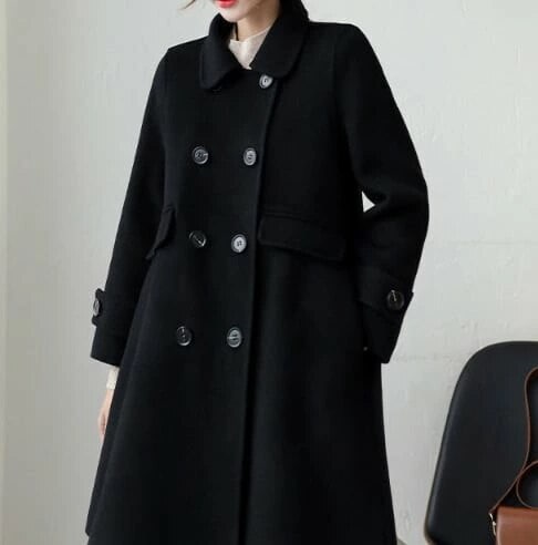 アウター コート おすすめ 人気 流行り トレンド おしゃれ お洒落 激安 安い プチプラ 大きいサイズ アウター Ａライン ミドル丈 ミッドレングス 無地 襟付き ダブルブレスト lout