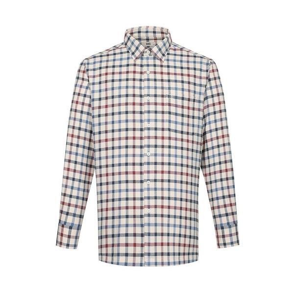 起毛イージーケアミディアムチェックカジュアルシャツ レギュラーフィット__DLW3SHCL120I1