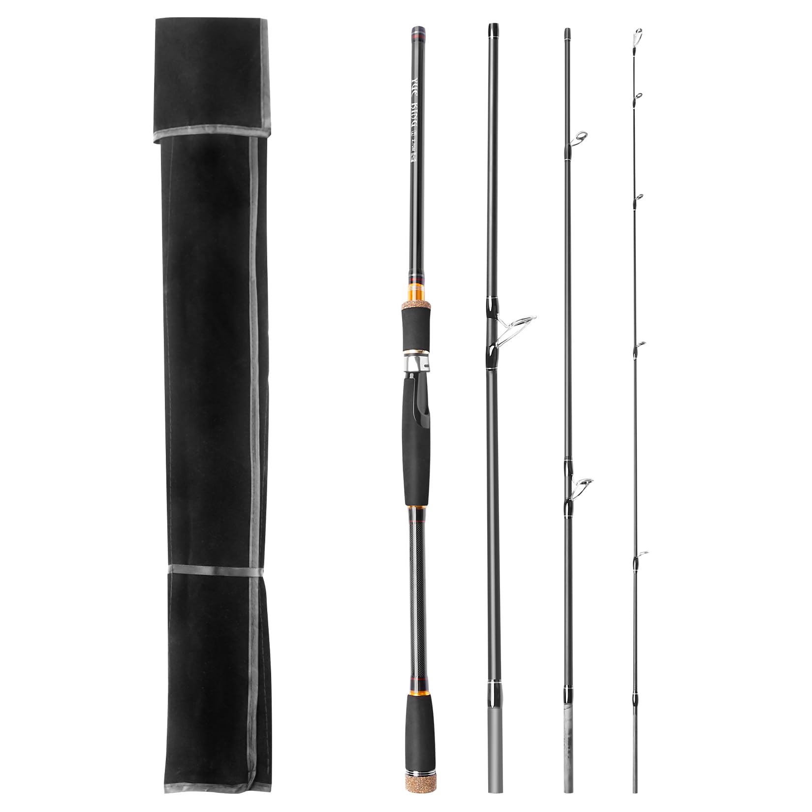 サンライク(SANLIKE) エギングロッド ス カーポン製 軽量 ルアーロッド スピニングロッド キャスティングロッド パックロッド シーバス エギング ロックフィッシュ ショアジギング バス （2