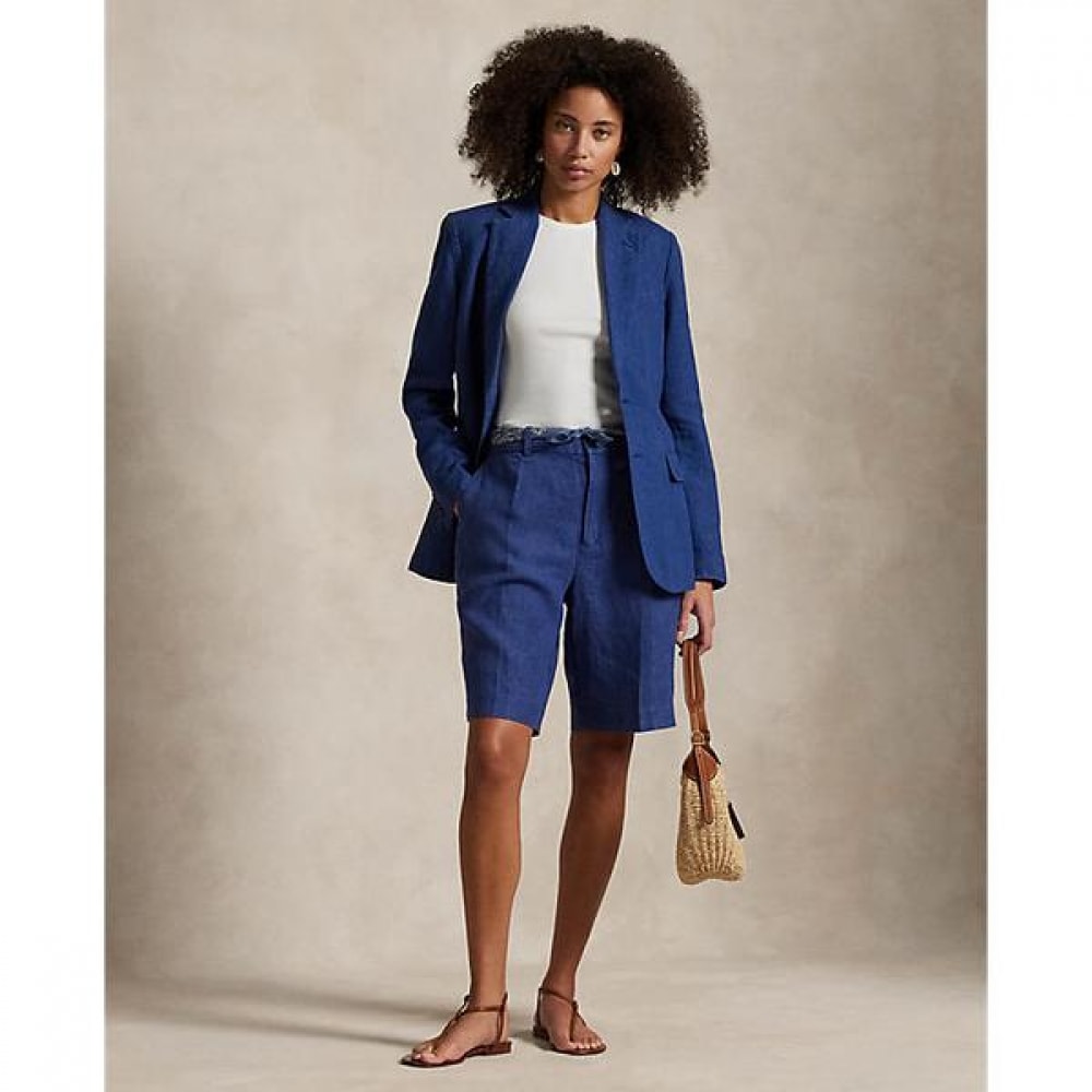 ポロ ラルフ ローレン レディース ロング プリーツ リネン ショーツ WMPOSHONDL20094400