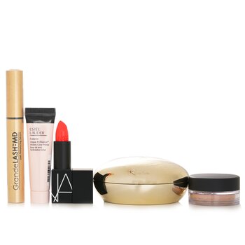 Estee Lauder エスティ ローダー ウォータリー グロウ プライマー (ミニサイズ) 15ml + NARS リップスティック 3.5g + ゲラン レ ヴォワレット パウダー 20g +
