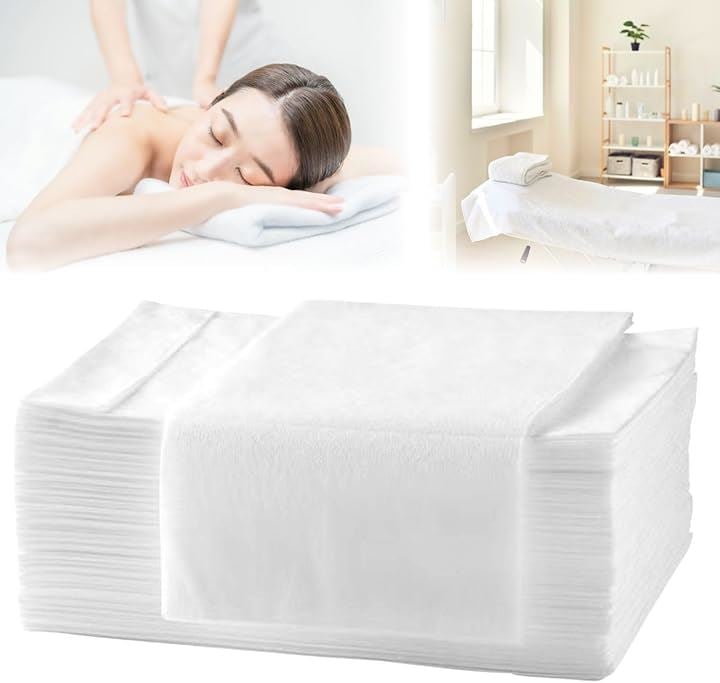 防水シーツ マッサージ 介護 おねしょ 使い捨て 不織布 80x180cm(ホワイト, 50枚入り)