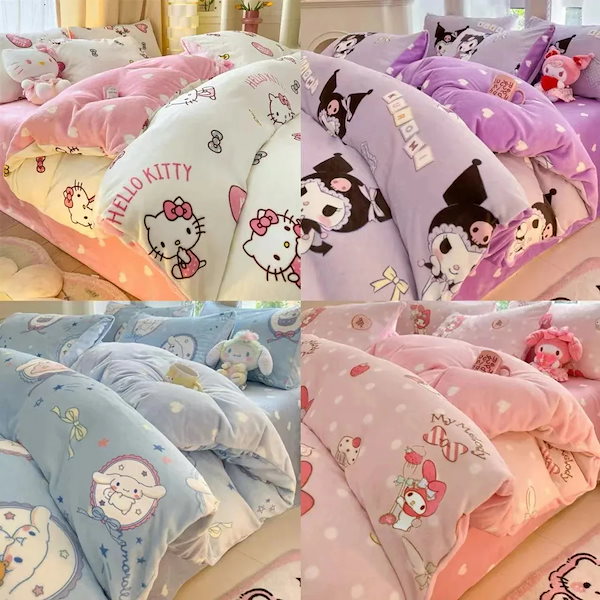 新品♡サンリオキャラクター あったか掛け布団カバー キティ　ダブル　クロミ Amazon｜リヴェール クロミ 掛け布団カバー シングル あったか 布団