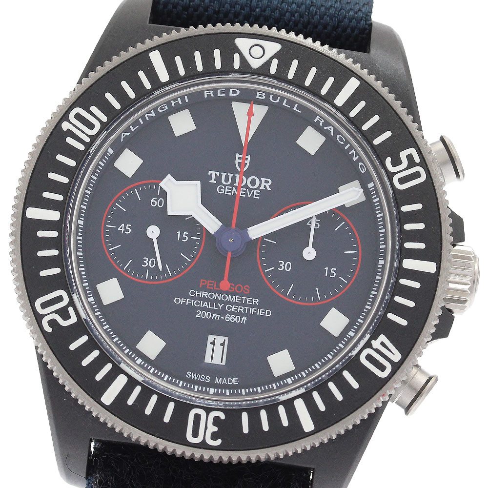 チュードル TUDOR 25807KN ぺラゴス FXD レッドブル・レーシング クロノグラフ 自動巻き メンズ 極美品 箱・保証書付き_889318【中古】