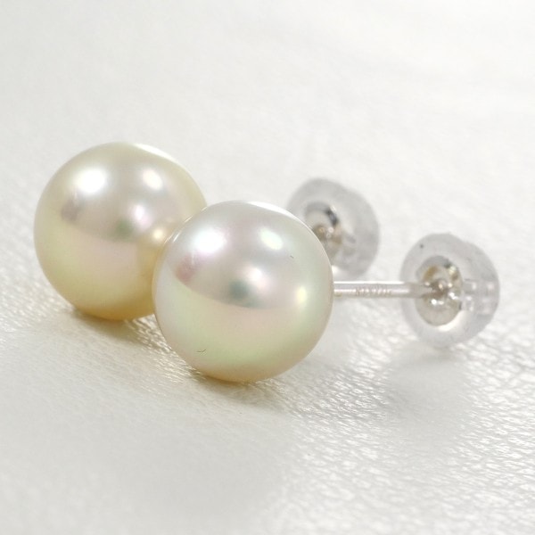 K14 14金 WG ホワイトゴールド ピアス パール 総重量約1.3g ジュエリー 中古