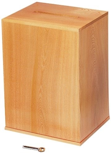 コレクト 入札箱 木製 生地塗 鍵付 M-501